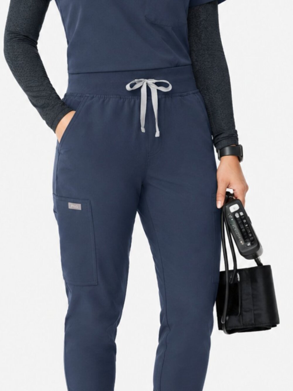FIGS Yola High-Rise Pants XS Dark Harbor